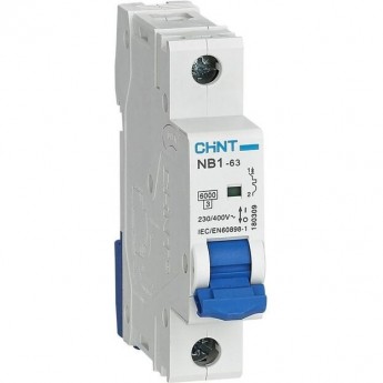 Автоматический выключатель CHINT NB1-63 1P 63A 6кА х-ка B (R)