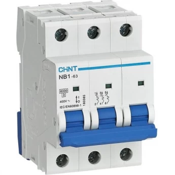 Автоматический выключатель CHINT NB1-63 3P 2A 6кА х-ка C (R)