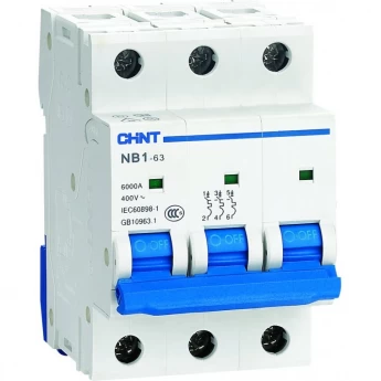 Автоматический выключатель CHINT NB1-63 3P 40A 6кА х-ка C (DB) (R)