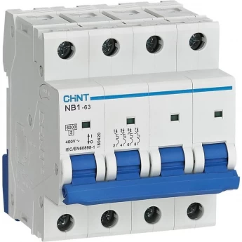 Автоматический выключатель CHINT NB1-63 4P 25A 6кА х-ка C (R)