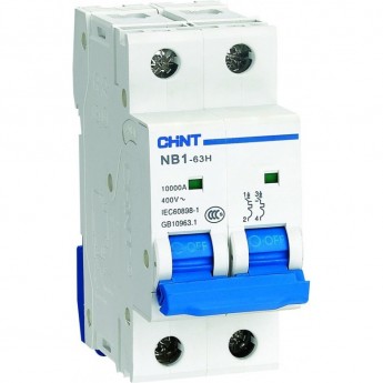 Автоматический выключатель CHINT NB1-63H 2P 50A 10кА х-ка B (R)