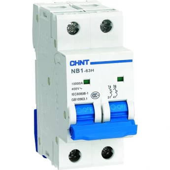 Автоматический выключатель CHINT NB1-63H 2P 50A 10кА х-ка C (R)