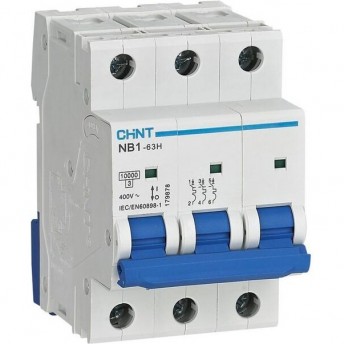 Автоматический выключатель CHINT NB1-63H 3P 50A 10кА х-ка B (R)