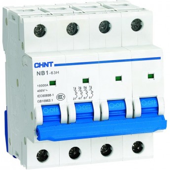 Автоматический выключатель CHINT NB1-63H 4P 25A 10кА х-ка B (R)
