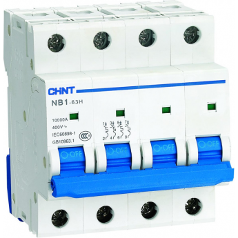 Автоматический выключатель CHINT NB1-63H 4P 25A 10кА х-ка D (R)