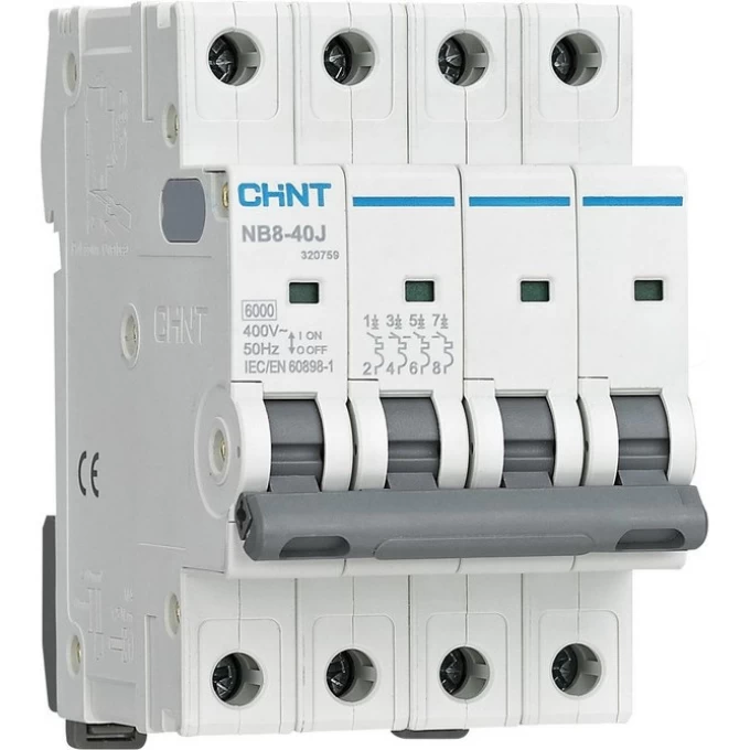 Автоматический выключатель CHINT NB8-63M 4P 3A (6,4-9,6)In 10кА (R) 320851 Автоматический выключатель CHINT NB8-63M 4P 3A (6,4-9,6)In 10кА (R) 320851