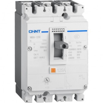Автоматический выключатель CHINT NM8N-125Q TM 3P 40А 70кА с рег. термомаг. расцепителем (R)