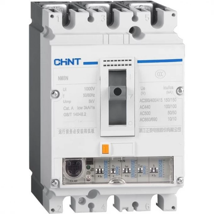 Автоматический выключатель CHINT NM8N-250Q TM 4P 250А 70кА с рег. термомаг. расцепителем (R) 271212 Автоматический выключатель CHINT NM8N-250Q TM 4P 250А 70кА с рег. термомаг. расцепителем (R) 271212