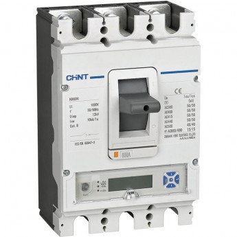 Автоматический выключатель CHINT NM8N-250R EM 3P 160А 150кА с электр. расцепителем, LCD (R)