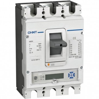 Автоматический выключатель CHINT NM8N-630C EM 4P 630А 36кА с электр. расцепителем, LCD (R)