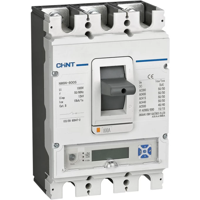 Автоматический выключатель CHINT NM8N-800Q EM 4P 630А 70кА с электр. расцепителем, LCD (R) 273059 Автоматический выключатель CHINT NM8N-800Q EM 4P 630А 70кА с электр. расцепителем, LCD (R) 273059