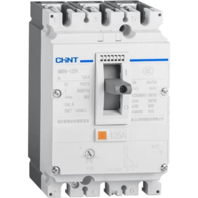 Автоматический выключатель CHINT NM8NDC-125S TM 3P 40А 50кА с рег. термомаг. расцепителем (R) 271755 Автоматический выключатель CHINT NM8NDC-125S TM 3P 40А 50кА с рег. термомаг. расцепителем (R) 271755