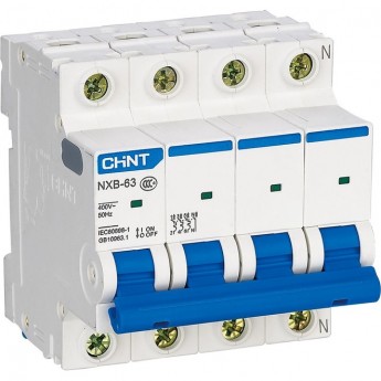 Автоматический выключатель CHINT NXB-63 4P 10A 6кА х-ка B