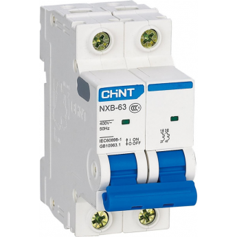Автоматический выключатель CHINT NXB-63S 2P 16А 4.5kA х-ка D (R)