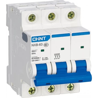 Автоматический выключатель CHINT NXB-63S 3P 40А 4.5kA х-ка D (R)