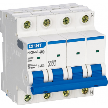 Автоматический выключатель CHINT NXB-63S 4P 32А 4.5kA х-ка D (R)