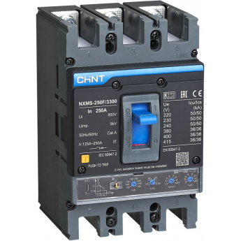 Автоматический выключатель CHINT NXMS-250F/3Р 250A 36кА с электронным расцепителем (R)