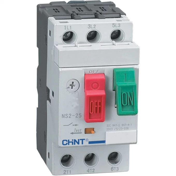 Автоматический выключатель защиты двигателя CHINT NS2-25 20-25A (R) 495085 Автоматический выключатель защиты двигателя CHINT NS2-25 20-25A (R) 495085