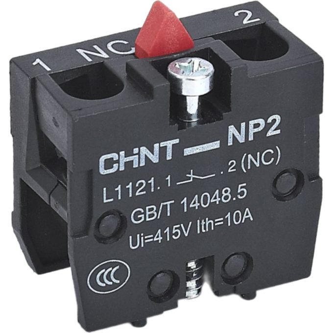 Блок контактный для кнопочного поста CHINT NP2 NP2-L1121 1НЗ (R) 683968 Блок контактный для кнопочного поста CHINT NP2 NP2-L1121 1НЗ (R) 683968