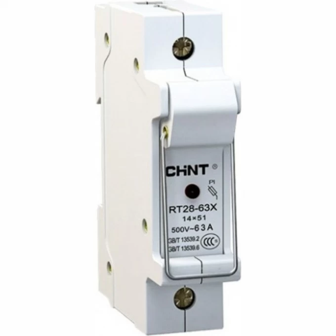 Держатель плавких вставок CHINT с индикацией RT28N-32X 10х38 1П 520347 Держатель плавких вставок CHINT с индикацией RT28N-32X 10х38 1П 520347