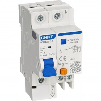 Дифатомат CHINT NXBLE-32 1+N C16 30mA тип AC 6kA (R)