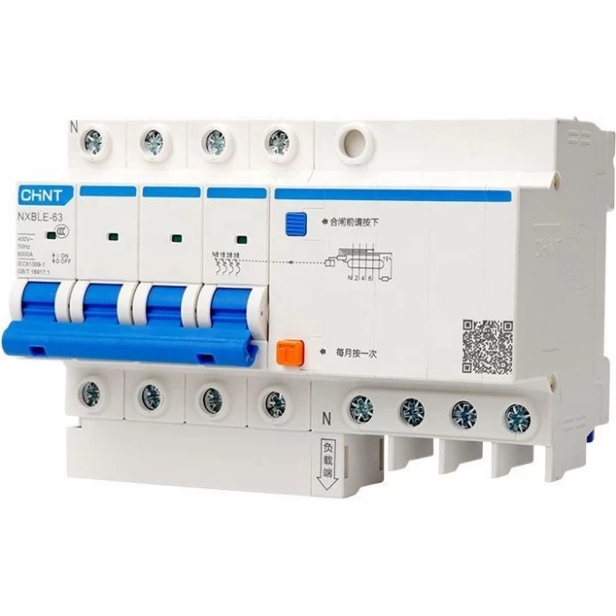Дифатомат CHINT NXBLE-63 4P D32 30mA тип AC 6kA (R) 982718