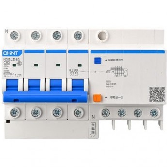 Дифференциальный автоматический выключатель CHINT NB1L-40 4P C25 30mA тип AC 6kA (R)