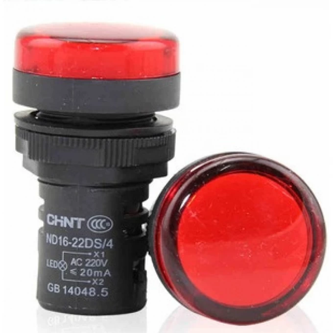 Индикатор CHINT ND16-22D/2 красный AC/DC230В (R) 593075 Индикатор CHINT ND16-22D/2 красный AC/DC230В (R) 593075