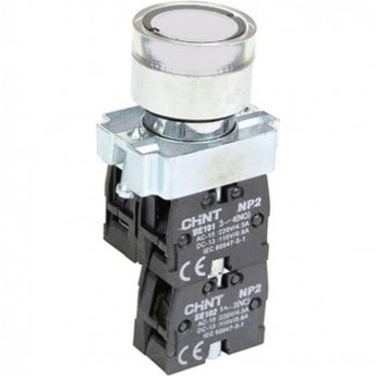 Кнопка управления CHINT NP2-BW1161 выступающая, белая, 1НО, AC/DC230В (LED), IP40 (R) Кнопка управления CHINT NP2-BW1161 выступающая, белая, 1НО, AC/DC230В (LED), IP40 (R)