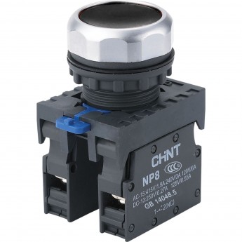 Кнопка управления CHINT NP8-03BN/2 без подсветки, самовозв., черная, 3НЗ, IP65 (R) Кнопка управления CHINT NP8-03BN/2 без подсветки, самовозв., черная, 3НЗ, IP65 (R)