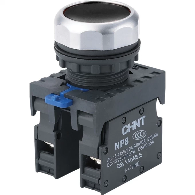 Кнопка управления CHINT NP8-10BN/2 без подсветки черная 1НО IP65 (R) 578647 Кнопка управления CHINT NP8-10BN/2 без подсветки черная 1НО IP65 (R) 578647