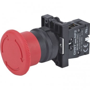 Кнопка управления CHINT "Грибок" Φ40мм фиксацией NP2-ES545 без подсветки красная 1НО+1НЗ, IP40 (R) Кнопка управления CHINT "Грибок" Φ40мм фиксацией NP2-ES545 без подсветки красная 1НО+1НЗ, IP40 (R)