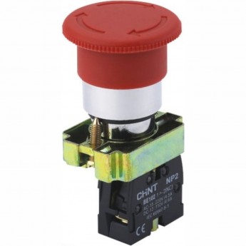 Кнопка управления CHINT "Грибок" Φ40мм самовозв. NP2-BC42 без подсветки красная 1НЗ, IP40 (R) Кнопка управления CHINT "Грибок" Φ40мм самовозв. NP2-BC42 без подсветки красная 1НЗ, IP40 (R)