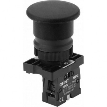 Кнопка управления CHINT "Грибок" Φ40мм самовозв. NP2-EC52 без подсветки, синяя 1НЗ, IP40 (R) Кнопка управления CHINT "Грибок" Φ40мм самовозв. NP2-EC52 без подсветки, синяя 1НЗ, IP40 (R)
