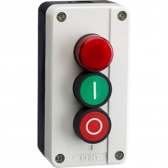 Кнопочный пост CHINT NP2-B363, сигн.лампа+1НО+1НЗ Кнопочный пост CHINT NP2-B363, сигн.лампа+1НО+1НЗ