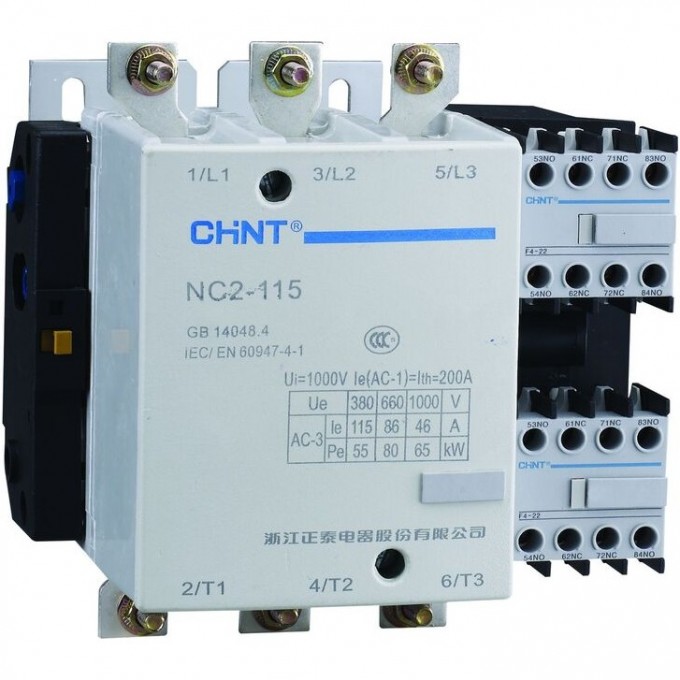 Контактор CHINT NC2-115NS реверс 115A 220-240В/АС3 50Гц (R) 235661