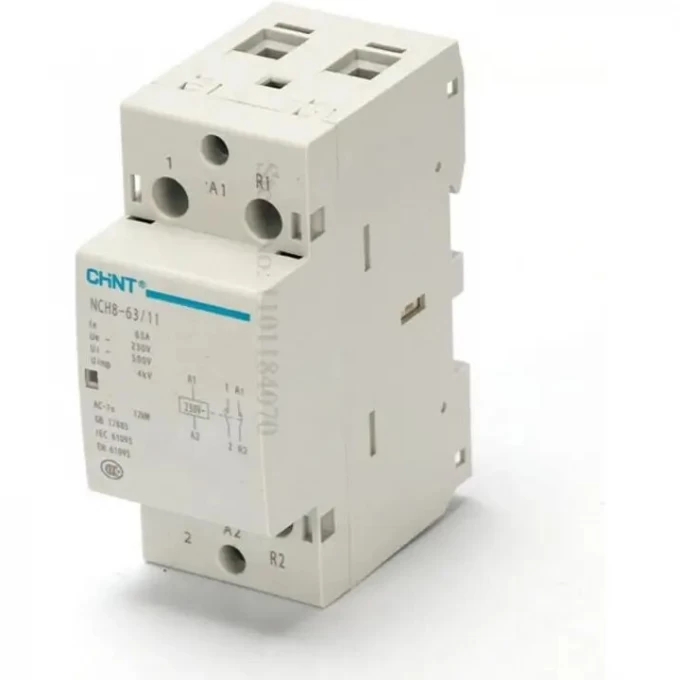 Контактор модульный CHINT NCH8-63/11 63A 1НЗ+1НО AC220/230В, 50Гц (R) 256095 Контактор модульный CHINT NCH8-63/11 63A 1НЗ+1НО AC220/230В, 50Гц (R) 256095