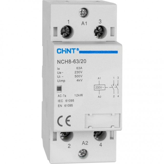 Контактор модульный CHINT NCH8-63/11 63A 1НЗ+1НО AC24В 50Гц (R) 256096