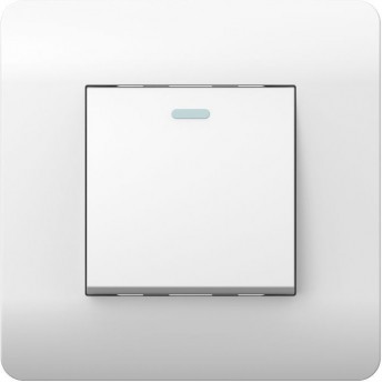 Переключатель 1-клавишный с подсветкой CHINT NEW3-E, 10А, белый