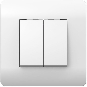 Переключатель 2-клавишный CHINT NEW3-E, 10А, белый