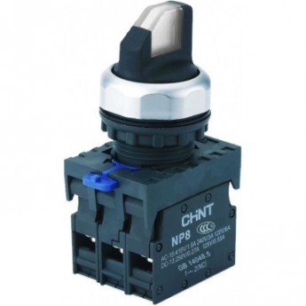 Переключатель подсветки CHINT NP8-11XD/311, 3 полож., фикс., белый, AC110-230В(LED), 1НО+1НЗ, IP65 (R)