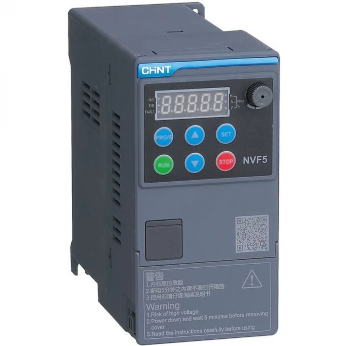 Преобразователь частоты CHINT NVF5-0.4/TD2-B, 0.4кВт, 220В 1Ф , общий тип 202564 Преобразователь частоты CHINT NVF5-0.4/TD2-B, 0.4кВт, 220В 1Ф , общий тип 202564