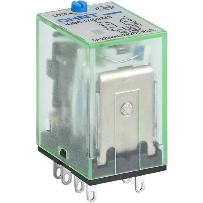 Промежуточное реле с кнопкой тестирования CHINT NJDC-17(D)/4ZS 4 конт. с инд. LED 3А AC220В 651069 Промежуточное реле с кнопкой тестирования CHINT NJDC-17(D)/4ZS 4 конт. с инд. LED 3А AC220В 651069
