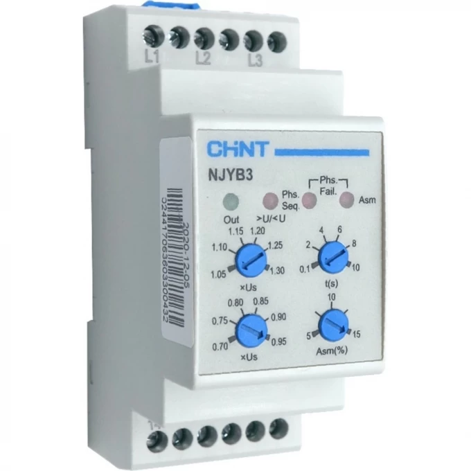 Реле контроль фаз CHINT NJYB3-15 AC220В (R) 697034 Реле контроль фаз CHINT NJYB3-15 AC220В (R) 697034