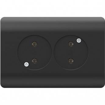 Розетка б/з со шторками двойная CHINT NEW3-E, 16А, черный Розетка б/з со шторками двойная CHINT NEW3-E, 16А, черный