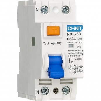 УЗО CHINT NXL-63 6kA 1P+N 16A 10mA AC (R)