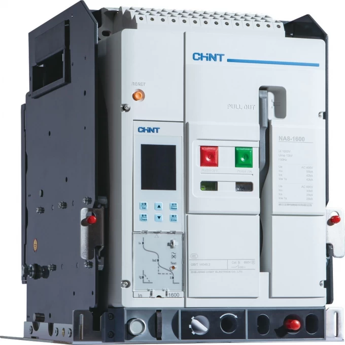 Воздушный автоматический выключатель CHINT NA8-1600N-1250H/3P стац.,1250А, 55кА, тип H, AC400В (R) 410934 Воздушный автоматический выключатель CHINT NA8-1600N-1250H/3P стац.,1250А, 55кА, тип H, AC400В (R) 410934