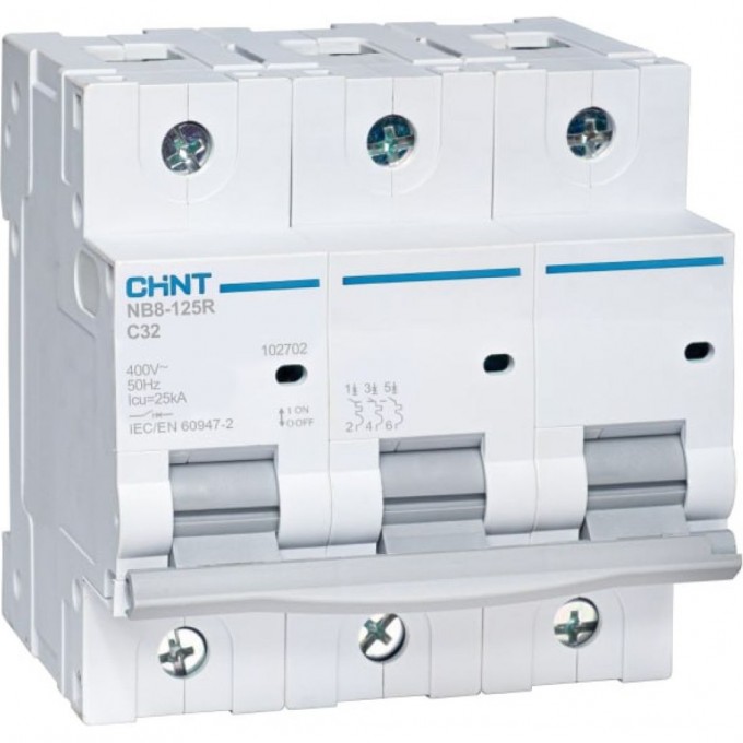 Выключатель автоматический модульный CHINT 3п C 25А 25кА NB8-125R (R) 559806 Выключатель автоматический модульный CHINT 3п C 25А 25кА NB8-125R (R) 559806