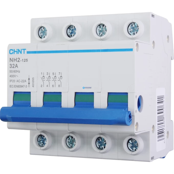 Выключатель нагрузки CHINT NH2-125 4P 63A (R) 401059 Выключатель нагрузки CHINT NH2-125 4P 63A (R) 401059