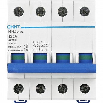 Выключатель нагрузки CHINT NH4 4P 125A (R) Выключатель нагрузки CHINT NH4 4P 125A (R)
